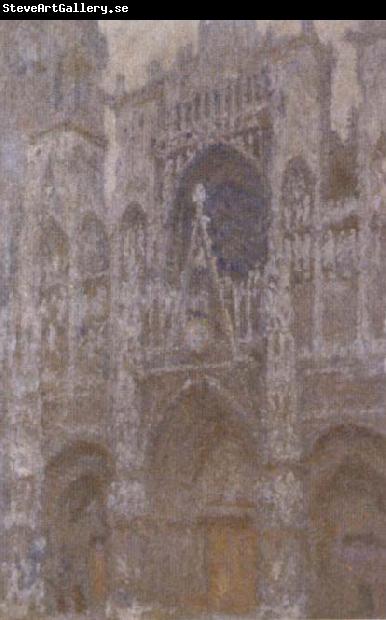 Claude Monet Rouen Cathedral in Overcast Weather
